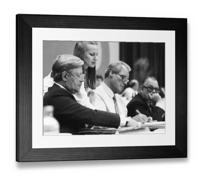 Framed Print : SPD election party conference in Essen on 09