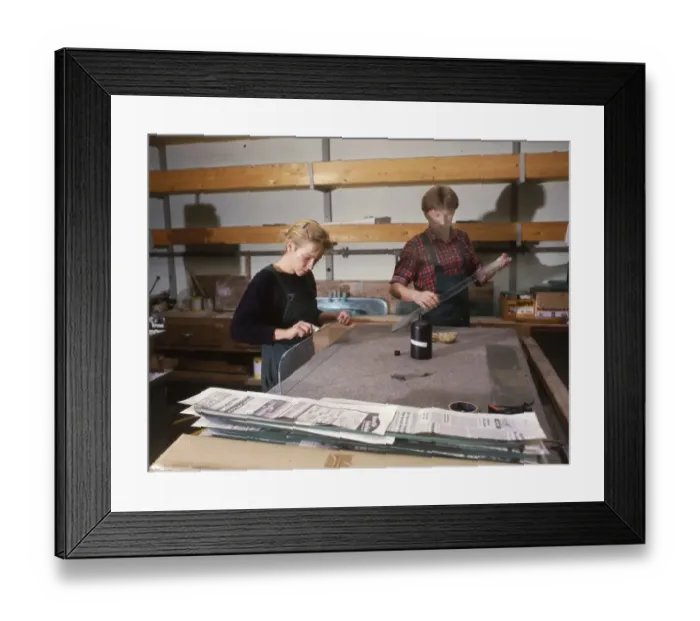 Framed Print : Female workers in the skilled trades