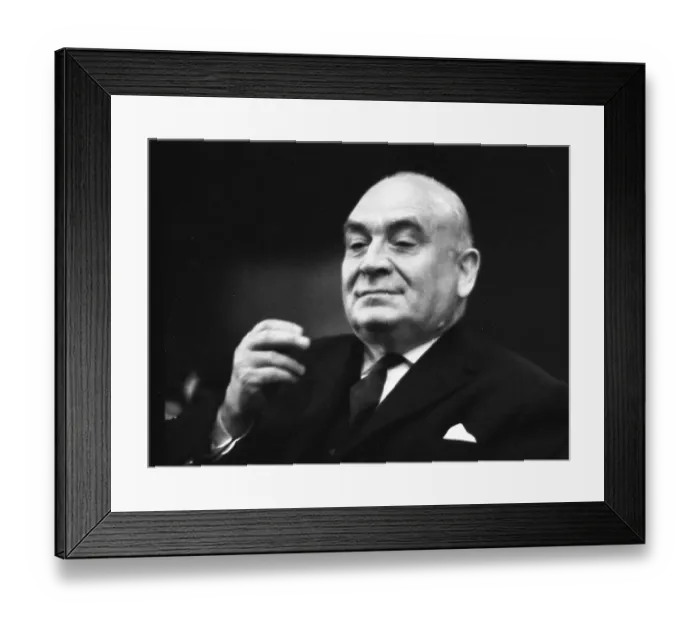 Framed Print : Personalities from politics, business and culture from the years 1965-71