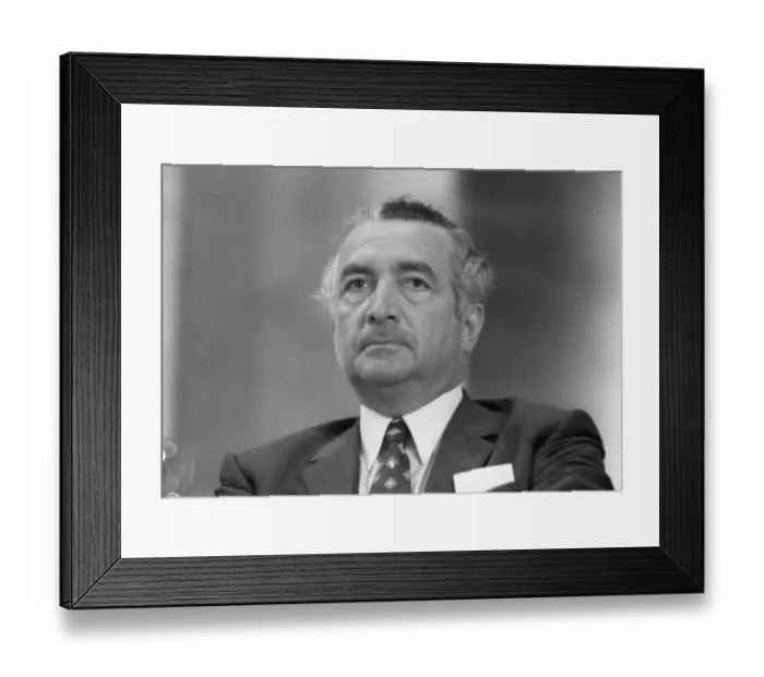 Framed Print : Personalities from politics, business and culture from the years 1965-71