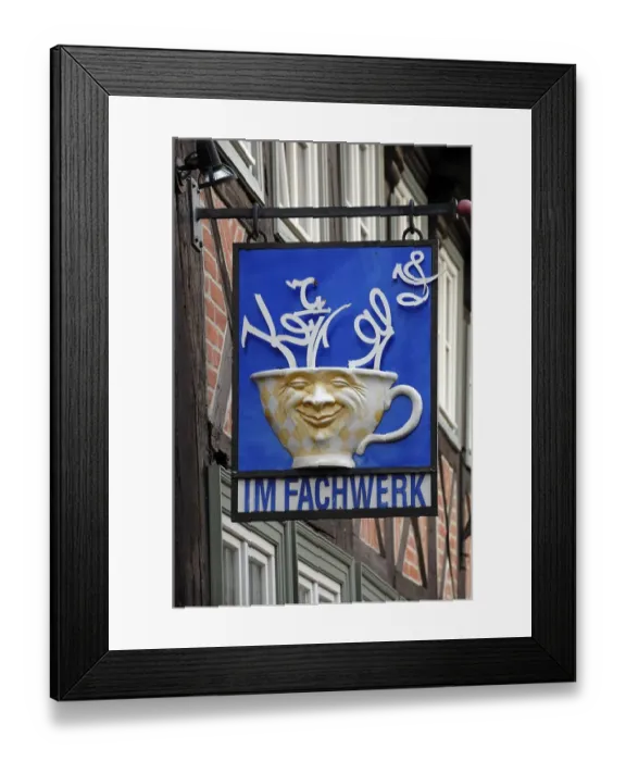 Framed Print : Nose sign from a cafe, Quedlinburg Framed Print : Nose sign from a cafe, Quedlinburg