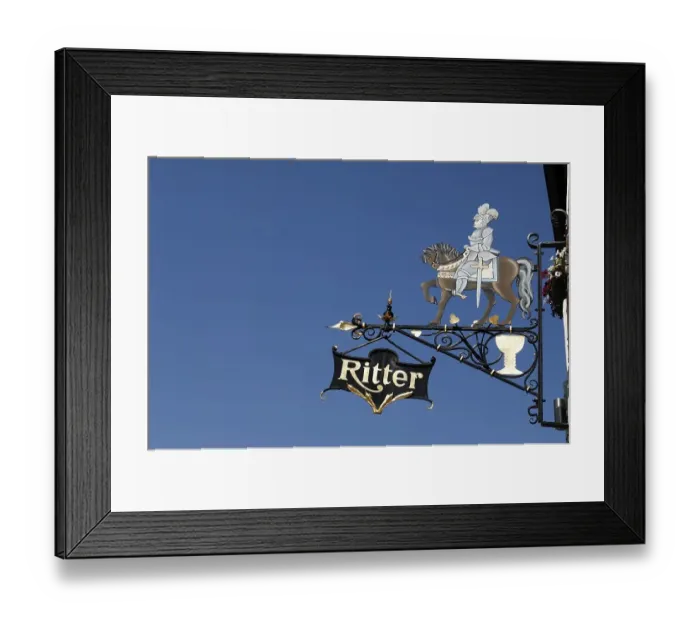 Framed Print : Nose shield with knight, Durbach Framed Print : Nose shield with knight, Durbach