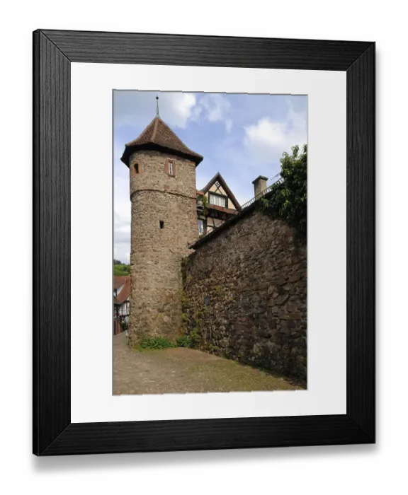 Framed Print : Swedish tower of the 12th century town fortifications