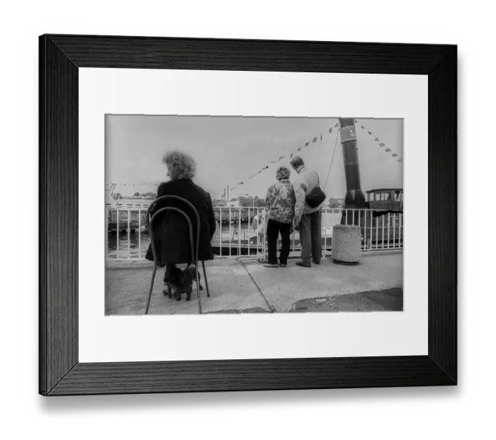 Framed Print : Germany, Berlin, 27.06.1991, landing stage of the Weisse Flott e in Treptower Park