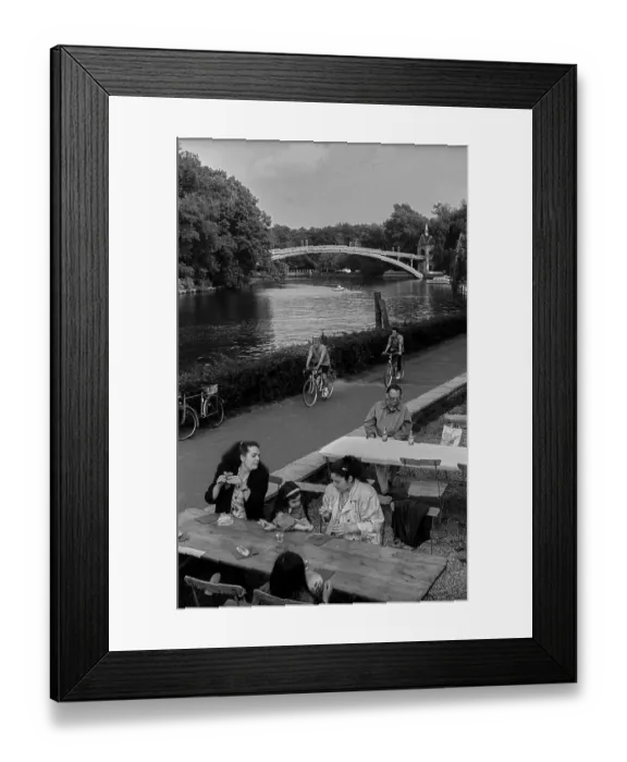 Framed Print : Germany, Berlin, 27 June 1991, garden pub