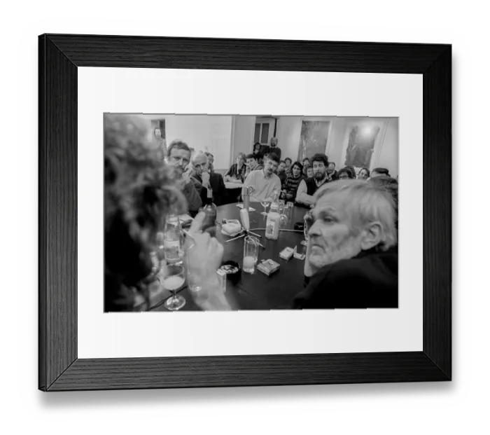 Framed Print : Germany, Berlin, 15.02.1991, discussion round Experience with censorship Framed Print : Germany, Berlin, 15.02.1991, discussion round Experience with censorship