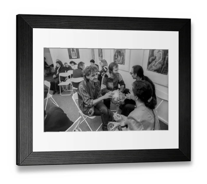 Framed Print : Germany, Berlin, 15.02.1991, discussion round Experience with Censorship