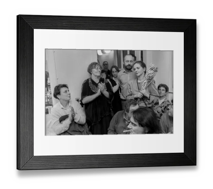 Framed Print : Germany, Berlin, 15.02.1991, discussion round Experience with Censorship Framed Print : Germany, Berlin, 15.02.1991, discussion round Experience with Censorship