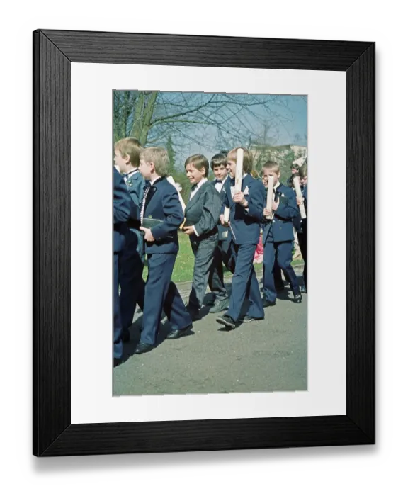 Framed Print : Children on the day of their first communion
