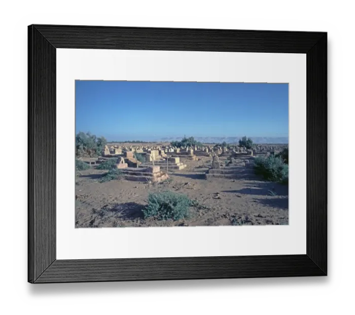 Framed Print : Gravestones, cemetery, tourism centre Mut 3