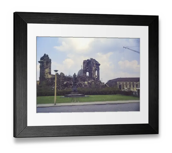 Framed Print : Rubble of the Dresden Frauenkirche by George Baehr