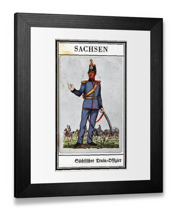 Framed Print : German Uniforms of the 19th century Framed Print : German Uniforms of the 19th century