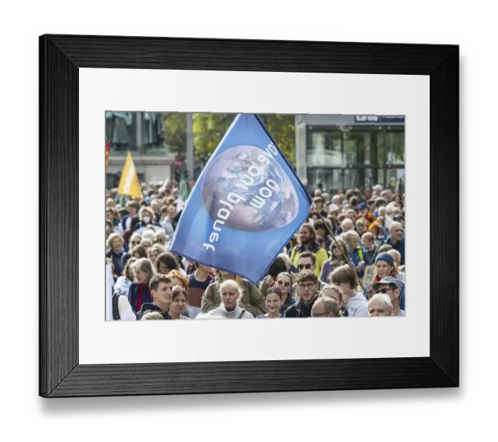 Framed Print : Fridays for Future demonstration on 25 September 2022 in Cologne