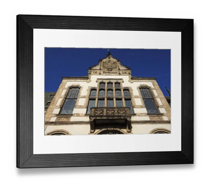 Framed Print : Facade of the district house with Quedlinburg coat of arms Built in 1902