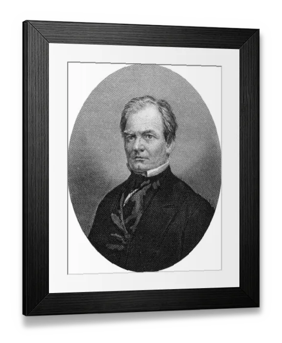 Framed Print : Engraving of Benjamin Franklin Bluff Wade (October 27)