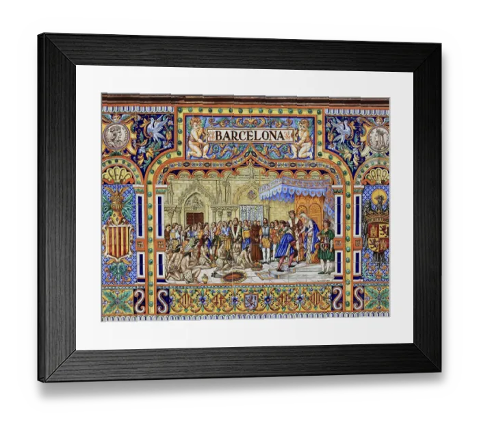Framed Print : City of Seville, at the Plaza de Espana Framed Print : City of Seville, at the Plaza de Espana