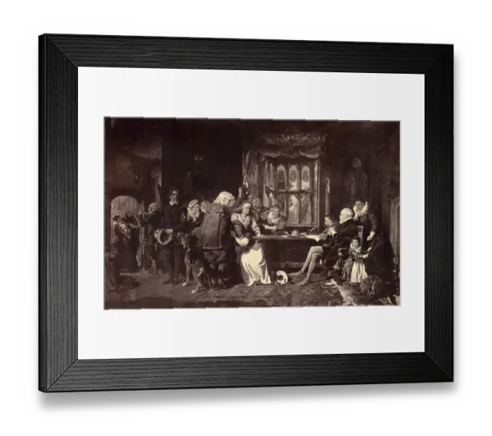 Framed Print : Witches, Trial of a Witch, Photograph from the Gems of the Art Treasures Exhibition