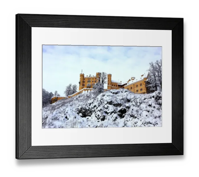 Framed Print : Hohenschwangau Castle in winter Framed Print : Hohenschwangau Castle in winter