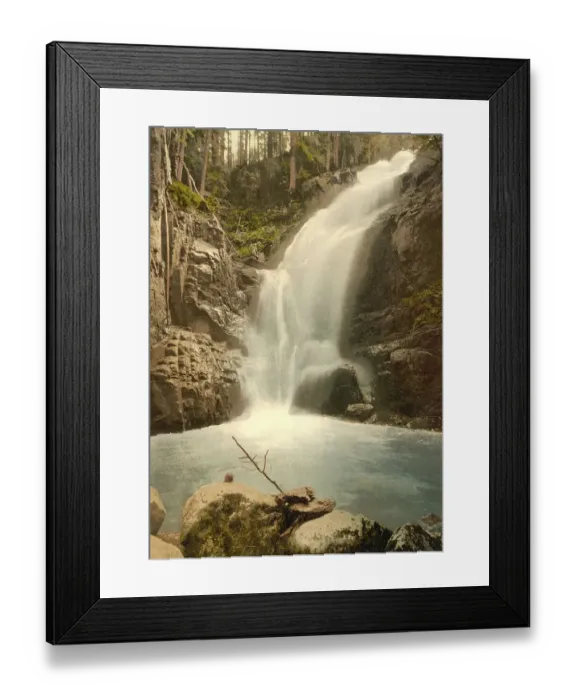 Framed Print : The Zacke Falls in the KrkonoTe Mountains