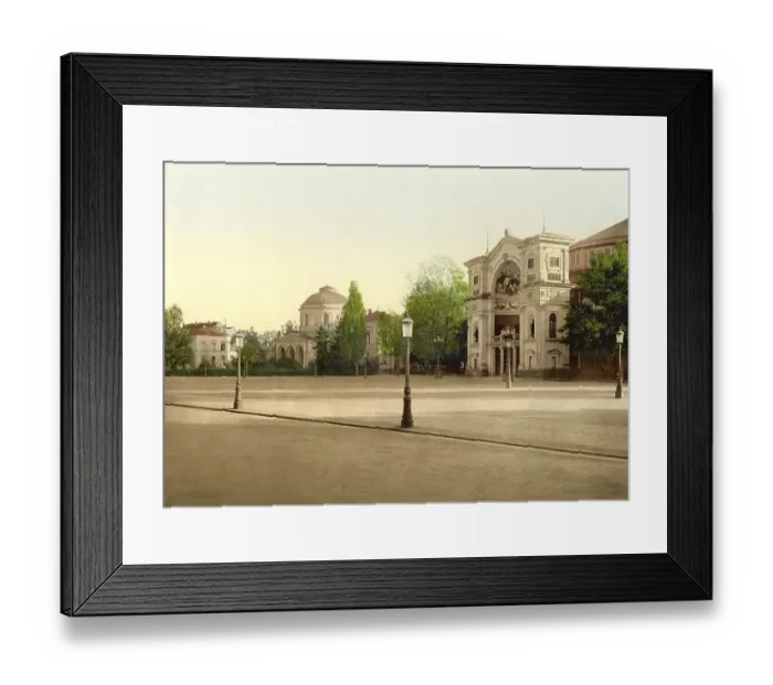 Framed Print : Pavilion at the Vierortsbad in Karlsruhe