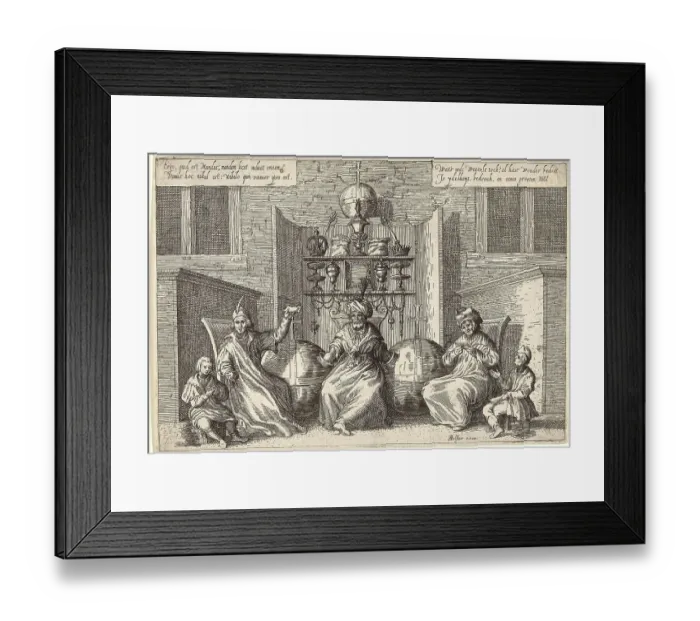 Framed Print : Gambling, Raffle, A man draws lots from two balls and distributes them to two powerful men Framed Print : Gambling, Raffle, A man draws lots from two balls and distributes them to two powerful men