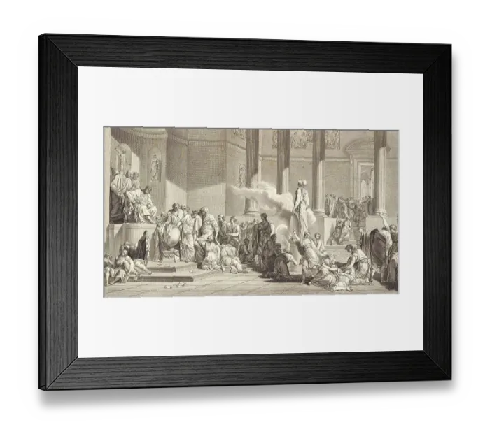 Framed Print : Gambling, Raffle, Lottery of the Athenian Youth
