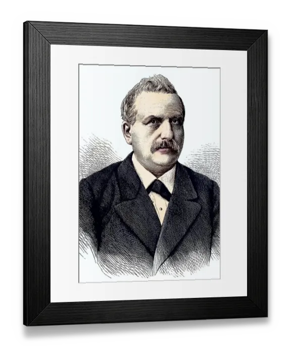 Framed Print : Simeon Bavier, 1825, 1896, a Swiss civil engineer