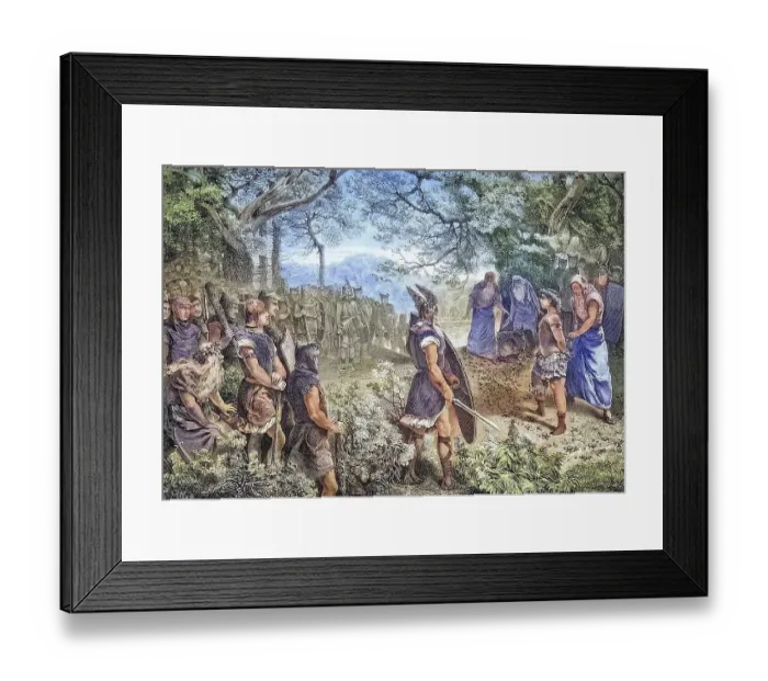 Framed Print : Ancient Germanic Festival of Sacrifice Framed Print : Ancient Germanic Festival of Sacrifice