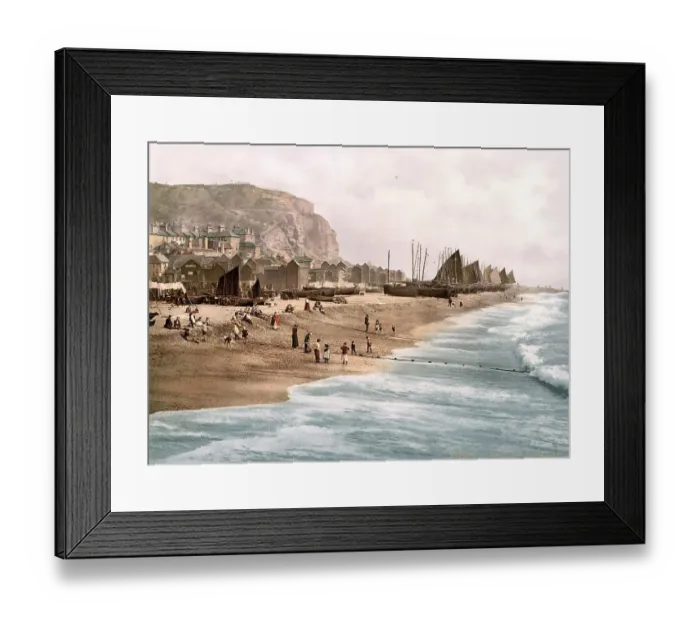 Framed Print : East Cliff, beach and fish market Framed Print : East Cliff, beach and fish market