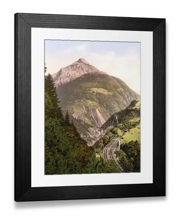 Framed Print : Die St. Gotthardbahn, Windgelle