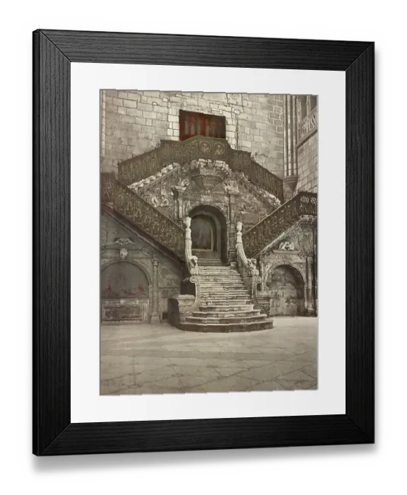 Framed Print : Burgos. La Catedrale Escalera Dorada