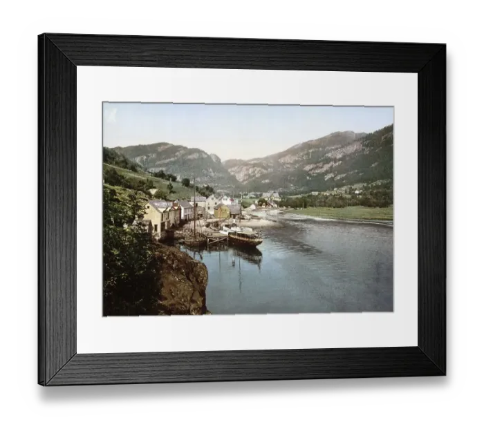 Framed Print : Eide Hardanger from the south, Hardangerfjord Framed Print : Eide Hardanger from the south, Hardangerfjord