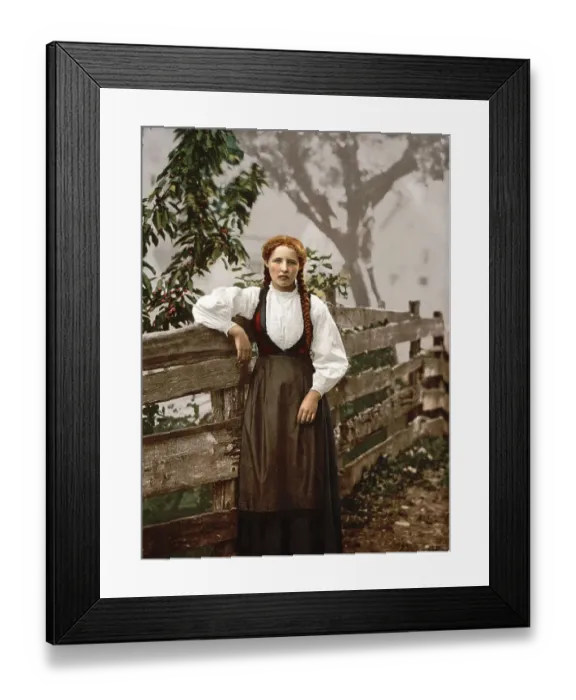 Framed Print : A girl from Voss, Hardangerfjord Framed Print : A girl from Voss, Hardangerfjord