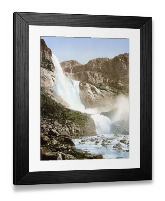 Framed Print : Skjeggedalsfos, Odde, Odda, Hardangerfjord