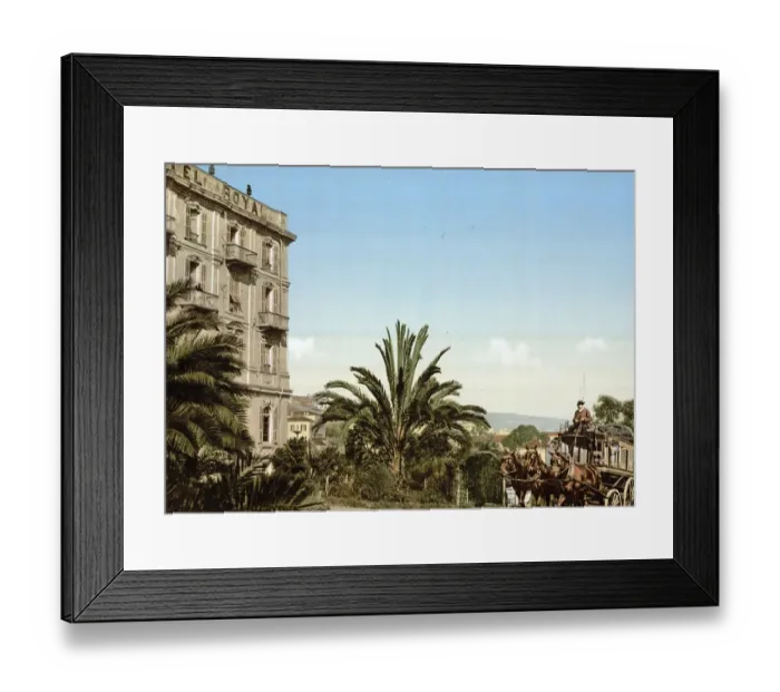 Framed Print : The Royal Hotel with Gardens, San Remo