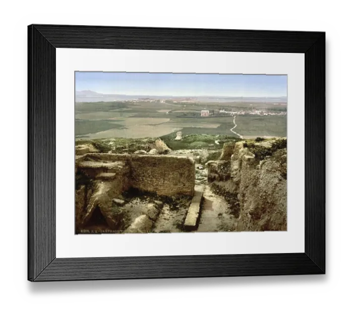 Framed Print : Tombs and view of Goletta, Carthage