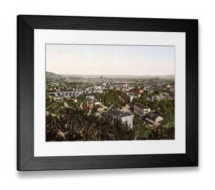 Framed Print : General view, City of Royat, Auvergne-Rhone-Alpes
