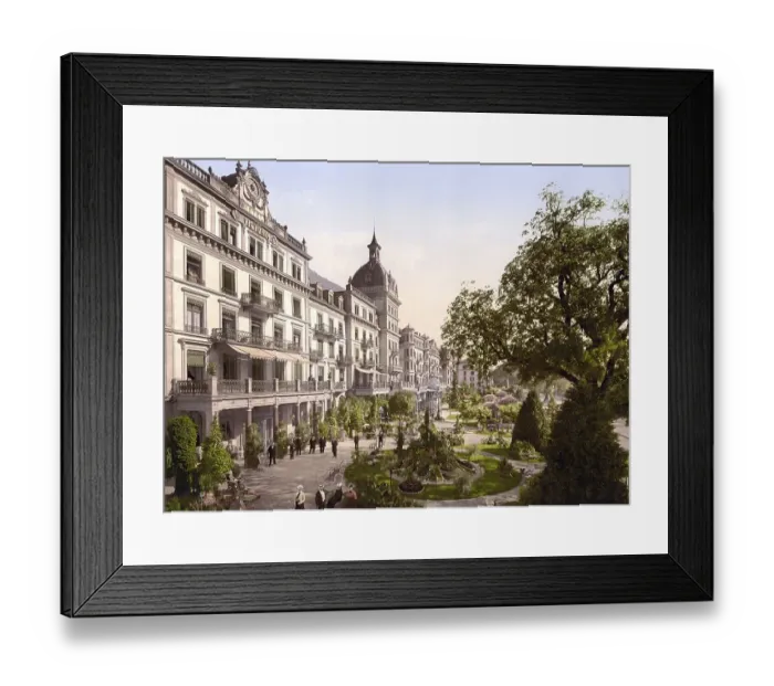 Framed Print : Interlaken, Grand Hotel Victoria Framed Print : Interlaken, Grand Hotel Victoria