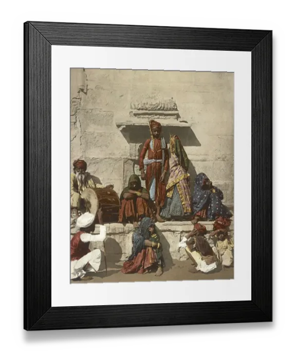 Framed Print : North of India. Bride and Bridegroom