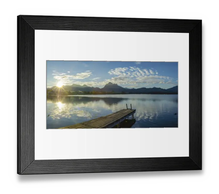 Framed Print : Sunrise, Hopfensee, near Fuessen