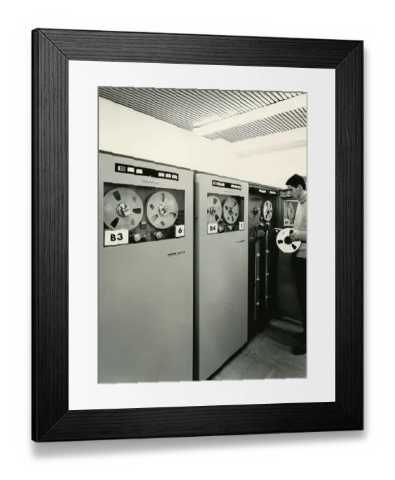 Framed Print : Tape storage device, tape drive Framed Print : Tape storage device, tape drive