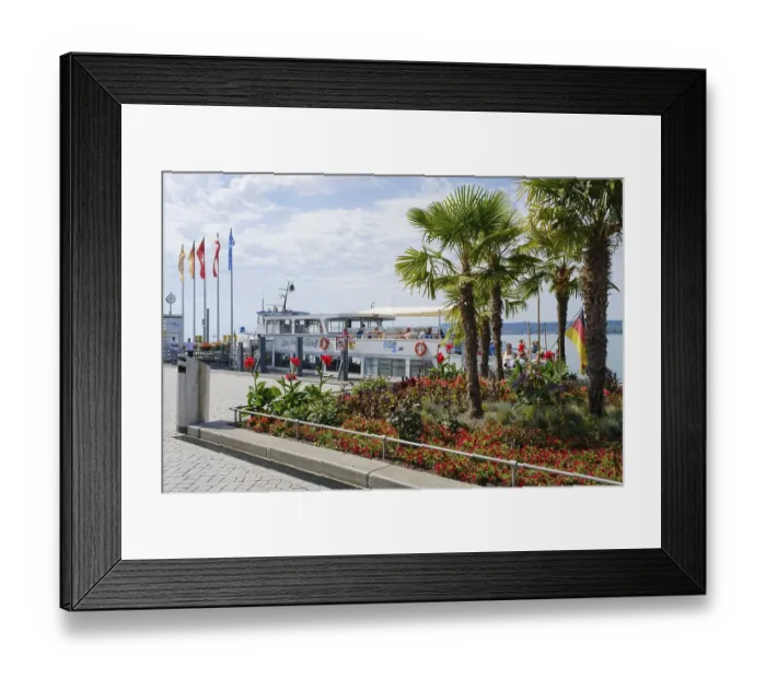 Framed Print : Ship at the landing place, Ueberlingen Framed Print : Ship at the landing place, Ueberlingen