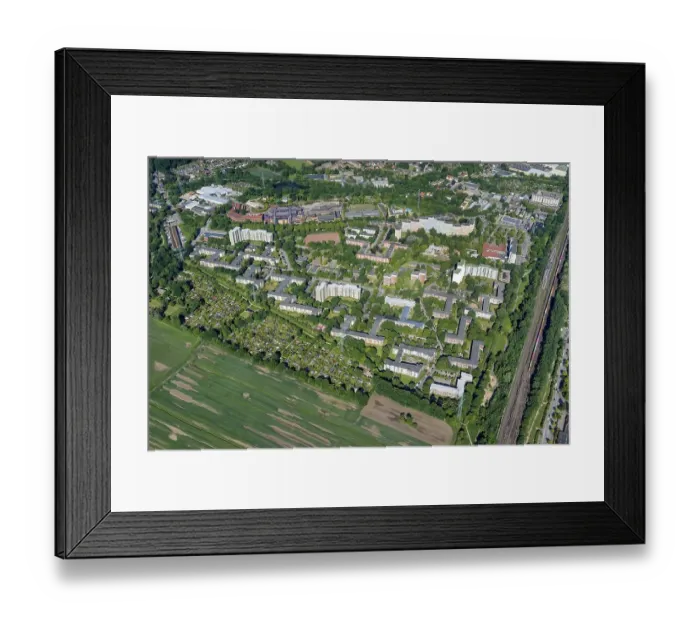 Framed Print : Aerial view of Bergedorf West, housing estate Framed Print : Aerial view of Bergedorf West, housing estate