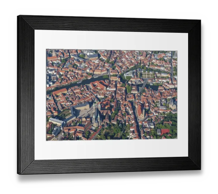 Framed Print : Aerial view Bamberg, Franconia Framed Print : Aerial view Bamberg, Franconia