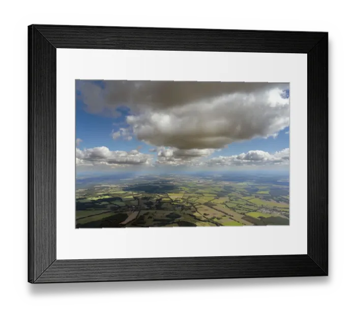 Framed Print : Aerial view of the Mecklenburg-Western Pomerania landscape