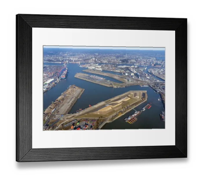 Framed Print : Aerial view of the Hansa Terminal Framed Print : Aerial view of the Hansa Terminal