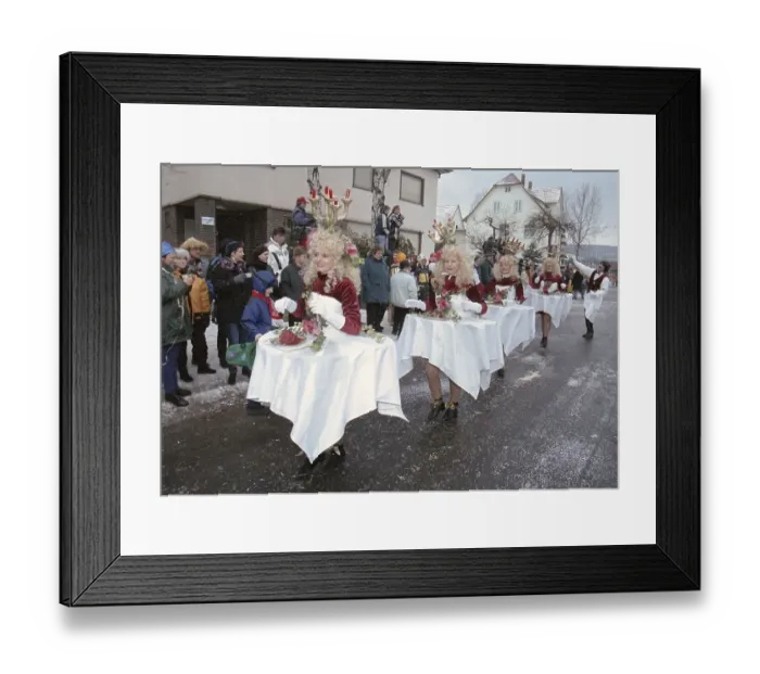 Framed Print : Carnival in Wasungen, Thuringia on 13