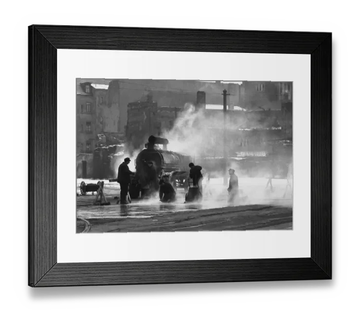 Framed Print : Construction site, road construction Framed Print : Construction site, road construction