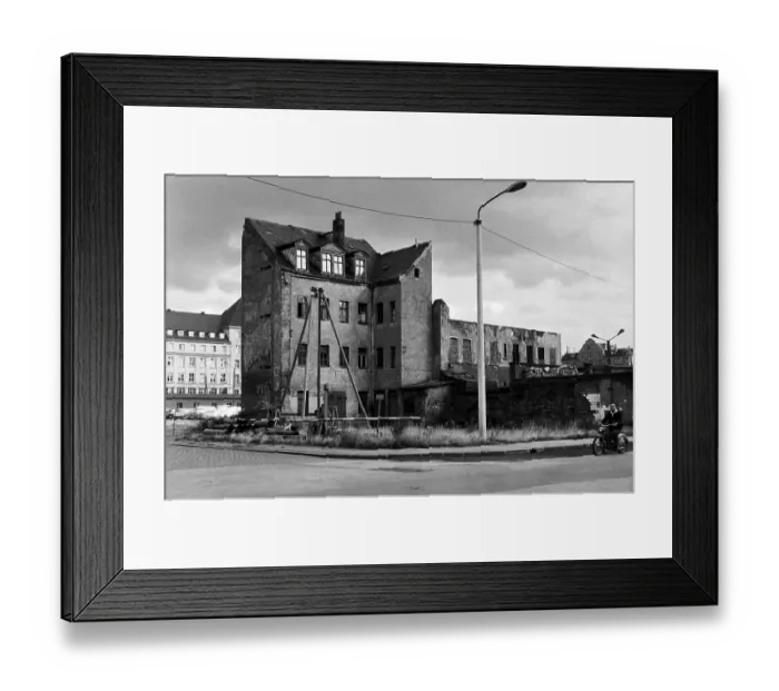 Framed Print : Gerberviertel, 1961, Leipzig, Saxony