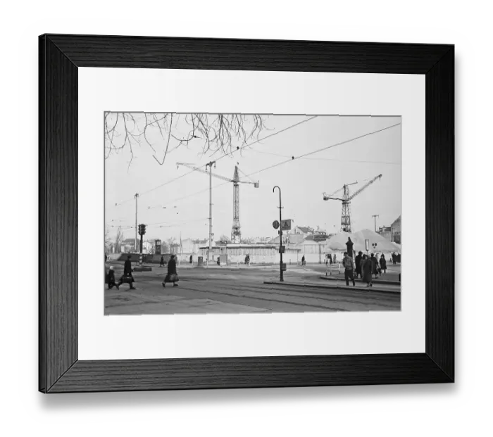 Framed Print : Construction site Opera, 1956-1959